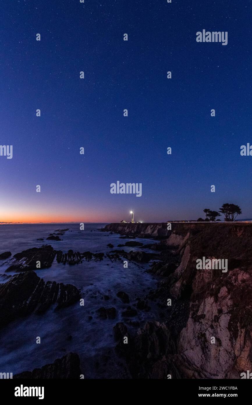 Faro di Point Arena, contea di Mendocino, California Foto Stock