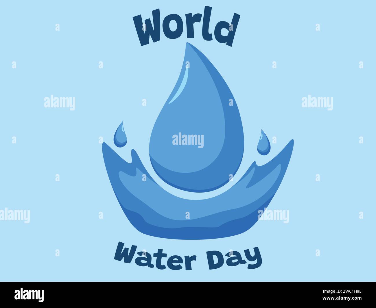 Vettore stock poster World Water Day Illustrazione Vettoriale