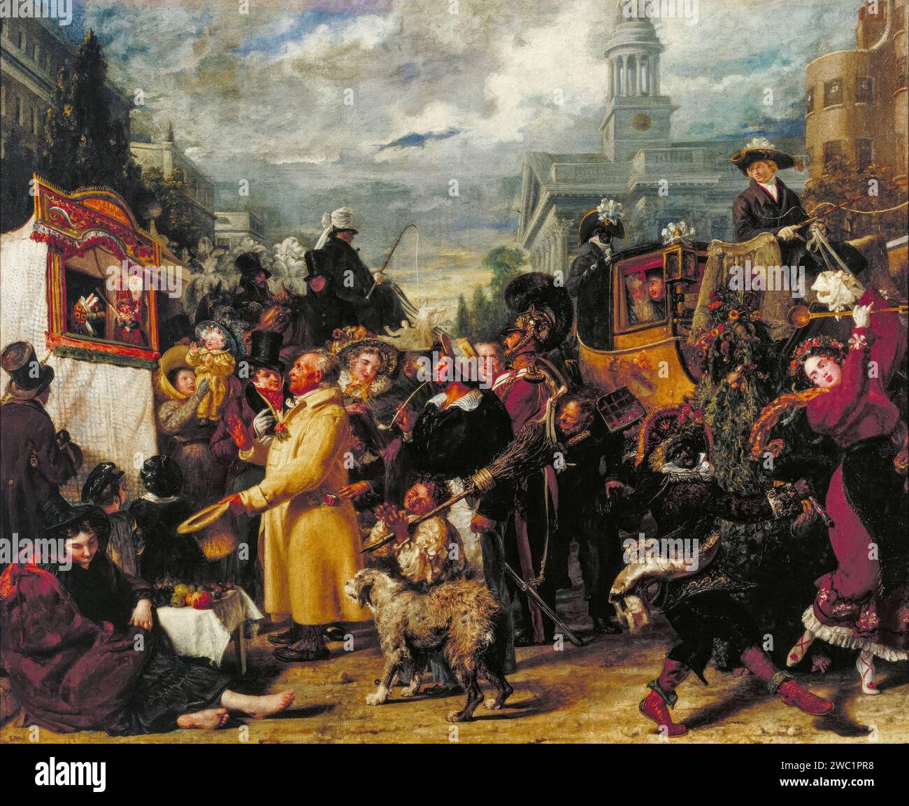 Benjamin Haydon painting, Punch or May Day, olio su tela, 1829 Foto Stock