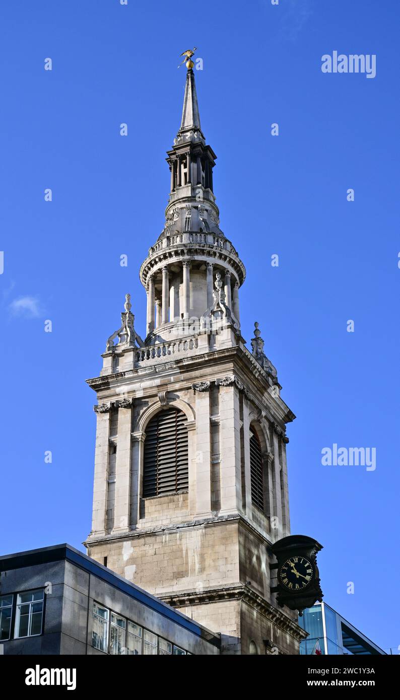 Church of St Mary-le-Bow, Cheapside, London, England, UK. Foto Stock
