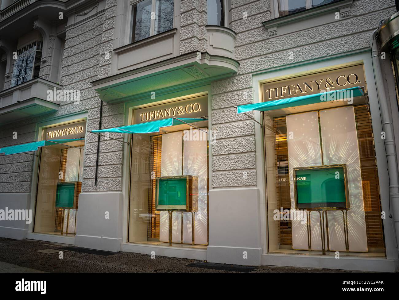 Negozio di lusso Tiffany & Co a Berlino, Germania Foto Stock