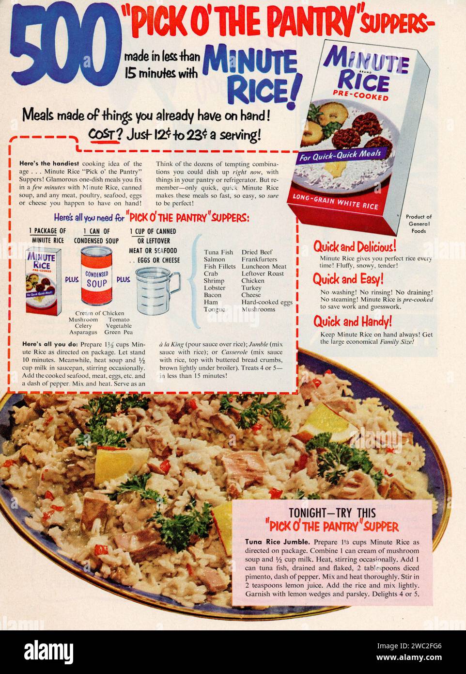 Vintage 'Good Housekeeping' marzo 1953 Magazine Advert, USA Foto Stock