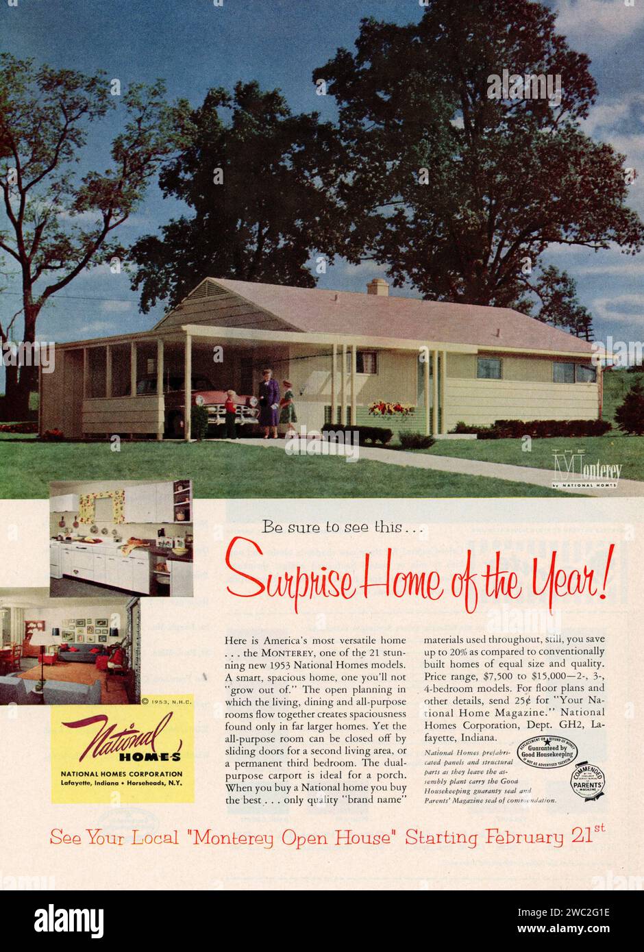 Vintage 'Good Housekeeping' marzo 1953 Magazine Advert, USA Foto Stock