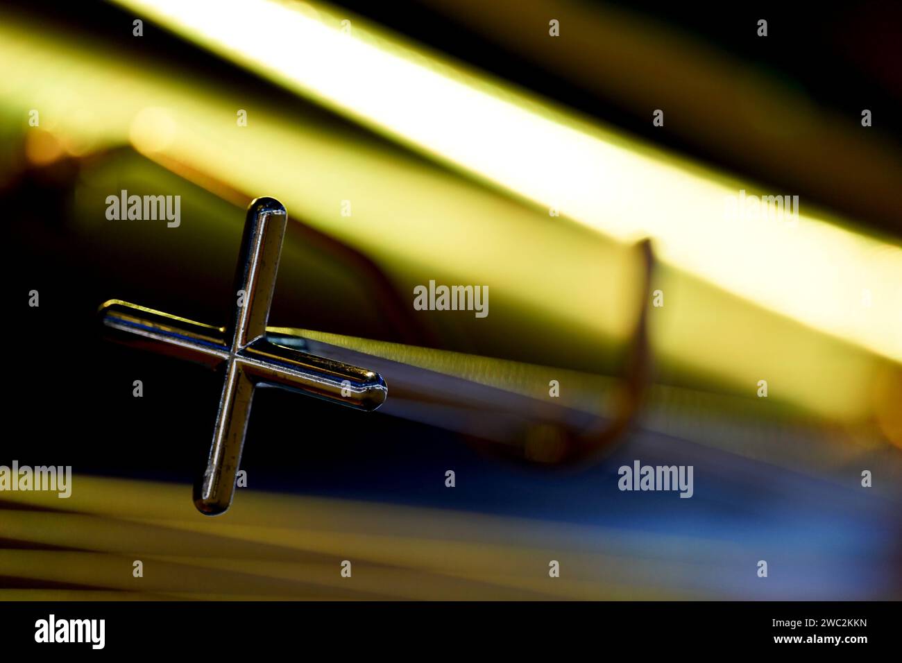 Una vista dettagliata di un ponte con bastone snooker durante il settimo giorno del Master MRQ all'Alexandra Palace, Londra. Data immagine: Sabato 13 gennaio 2024. Foto Stock
