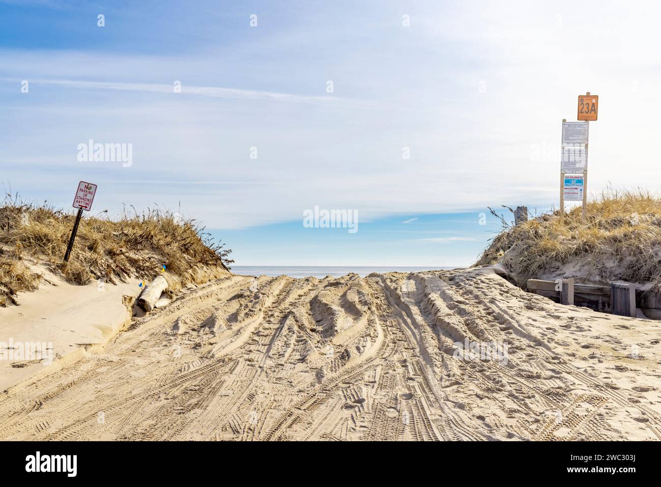 accesso alla spiaggia 23a ad amagansett Foto Stock