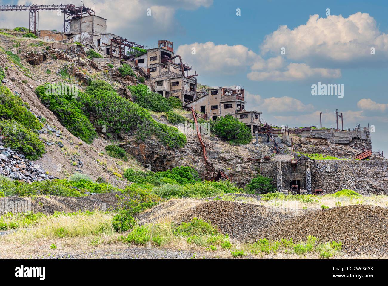 Ex miniere calamita, Elba, Arcipelago Toscano, Toscana, Italia Foto Stock