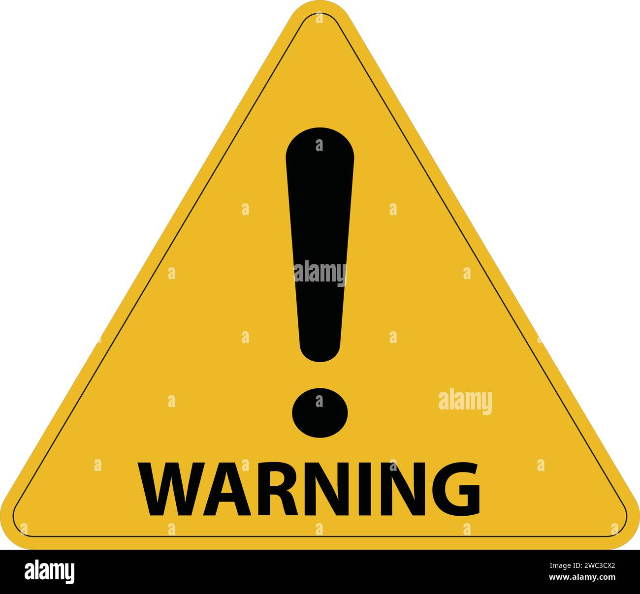 Segnale di attenzione avvertenza di pericolo , segnale di pericolo di avvertimento giallo Illustrazione Vettoriale