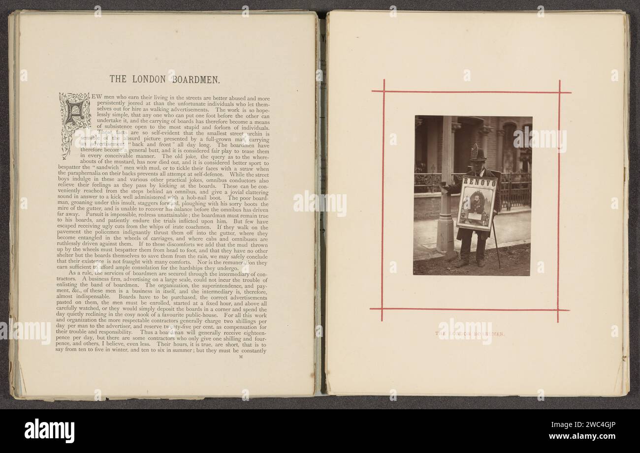 The London Boardmen, John Thomson, c. 1876 - in o prima del 1877 stampa fotomeccanica London paper sandwich-man London Foto Stock The London Boardmen, John Thomson, c. 1876 - in o prima del 1877 stampa fotomeccanica London paper sandwich-man London Foto Stock