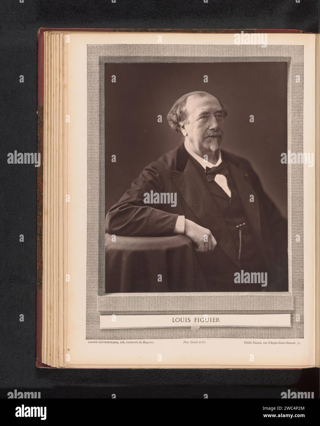 Portret van Louis Figuier, Félix Nadar, c. 1872 - in or before photomeccanical print paper Historical Persons. uomo adulto Foto Stock