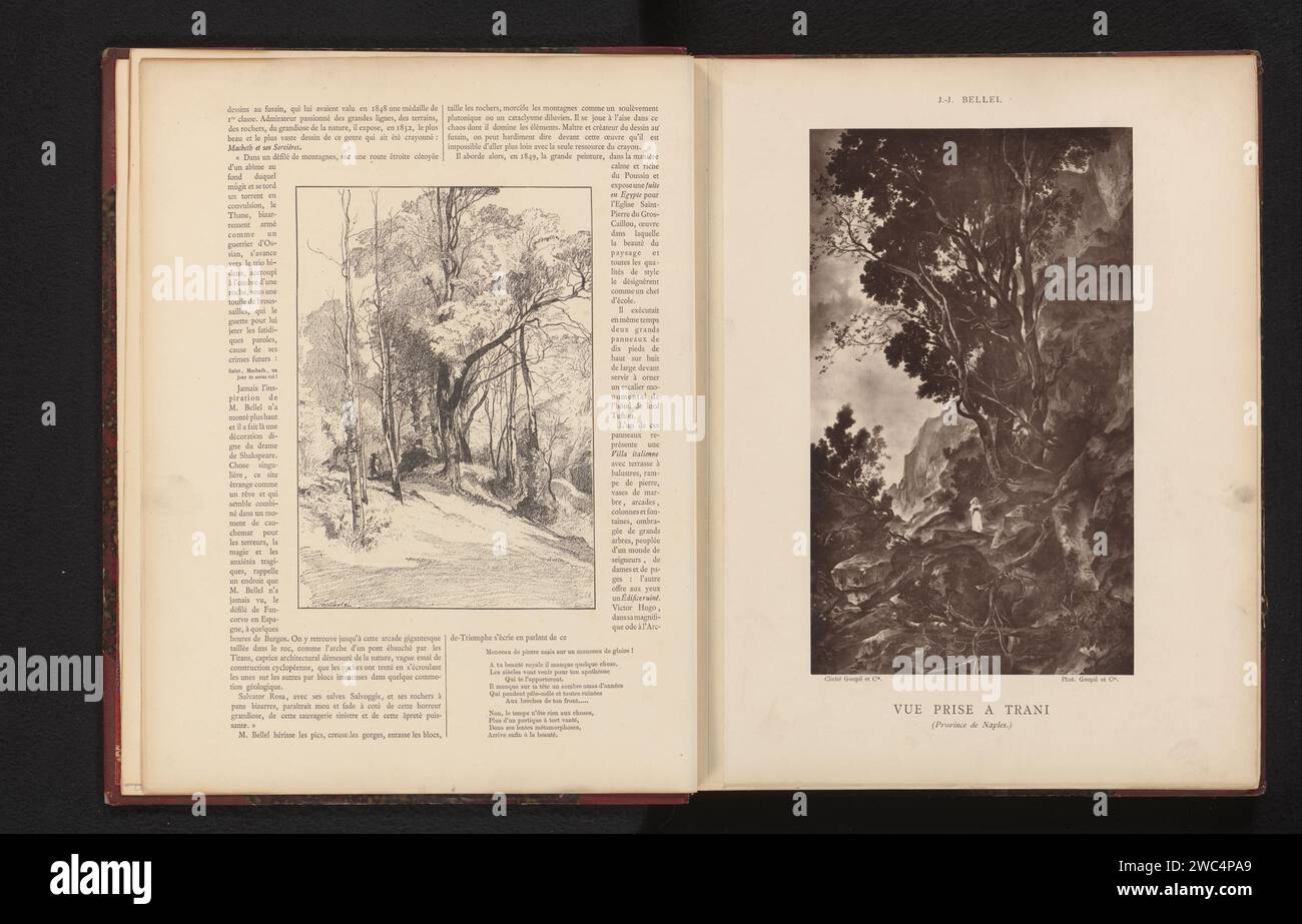 Produzione fotografica del dipinto "Vue Prise à trani (Provincia di Napoli)" di Jean-Joseph Bellel, Goupil & Cie, dopo Jean-Francois-Joseph Bellel, c. 1878 - in o prima del 1883 carta stampata fotomeccanica donna adulta Trani Foto Stock