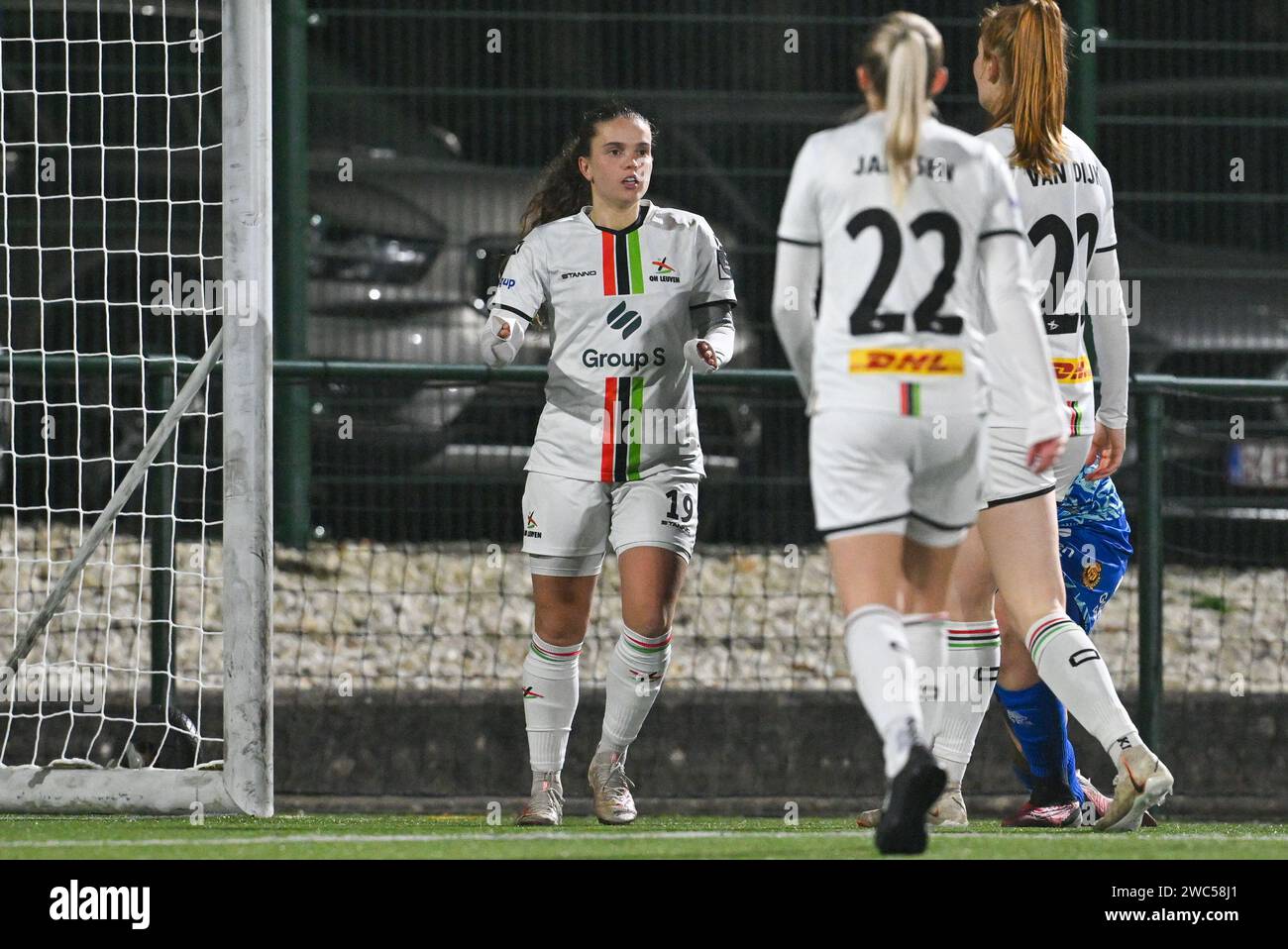 Oud Heverlee, Belgio. 13 gennaio 2024. Jeslynn Kuijpers (19) della OHL
