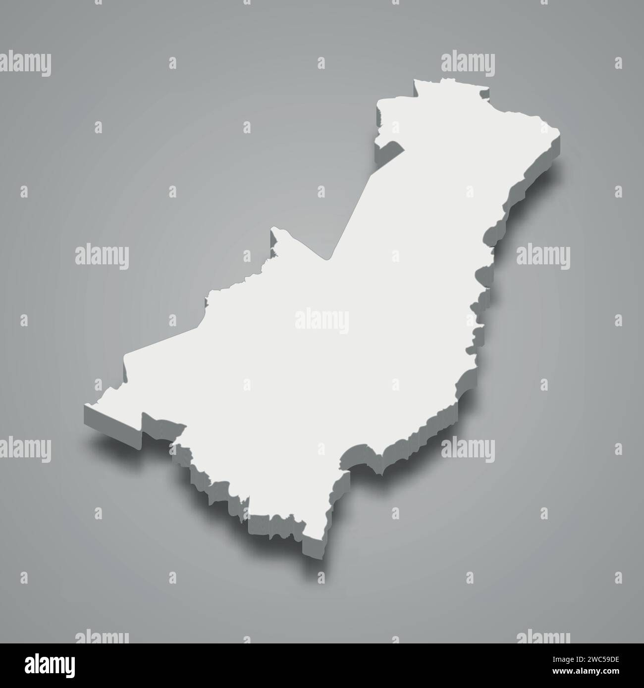 La mappa isometrica 3d di Gisborne è una regione della nuova Zelanda, con illustrazione vettoriale Illustrazione Vettoriale