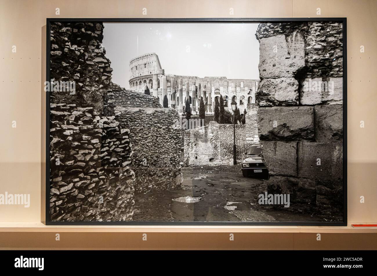 Mostra del fotografo italiano Gabriele Basilico (1944 - 2013) - (paesaggio di Rio de Janeiro - 1989) - a Palazzo reale di Milano, Italia, EUR Foto Stock