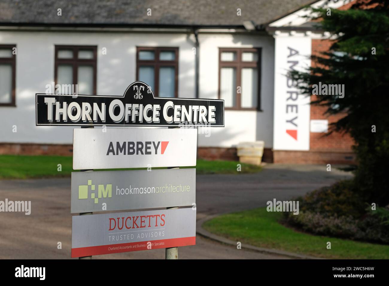 Gli specialisti della sicurezza marittima di Ambrey hanno sede a Rotherwas, Hereford, Regno Unito Foto Stock