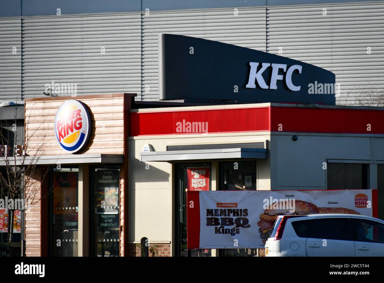 KFC e Burger King segni Foto Stock