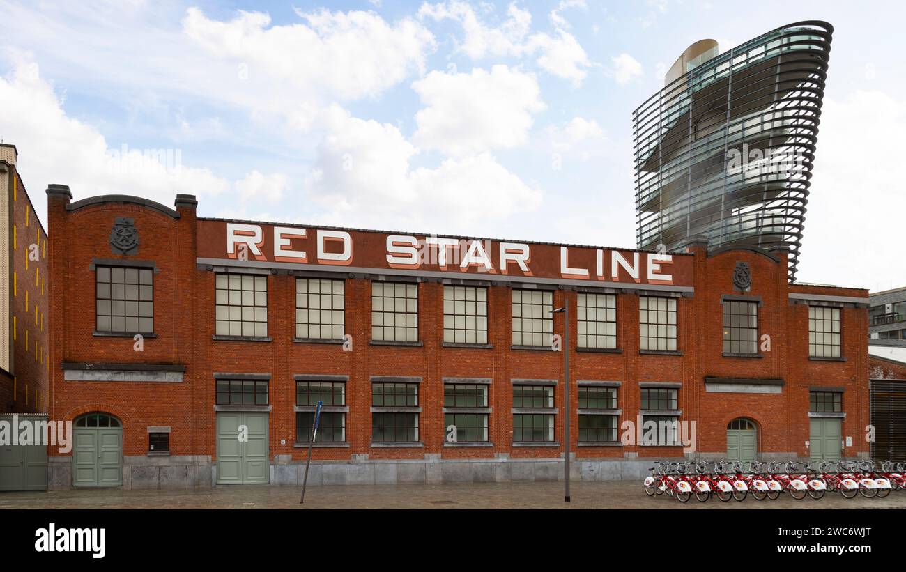Il famoso Red Star Line Museum di Anversa. Foto Stock
