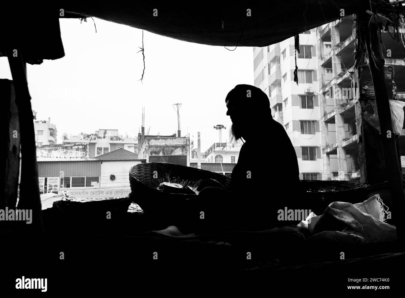 Winter Street Market a Dacca è un vivace e vivace mercato stagionale, questa immagine viene catturata il 13 gennaio 2024 da Dacca, Bangladesh. THI Foto Stock