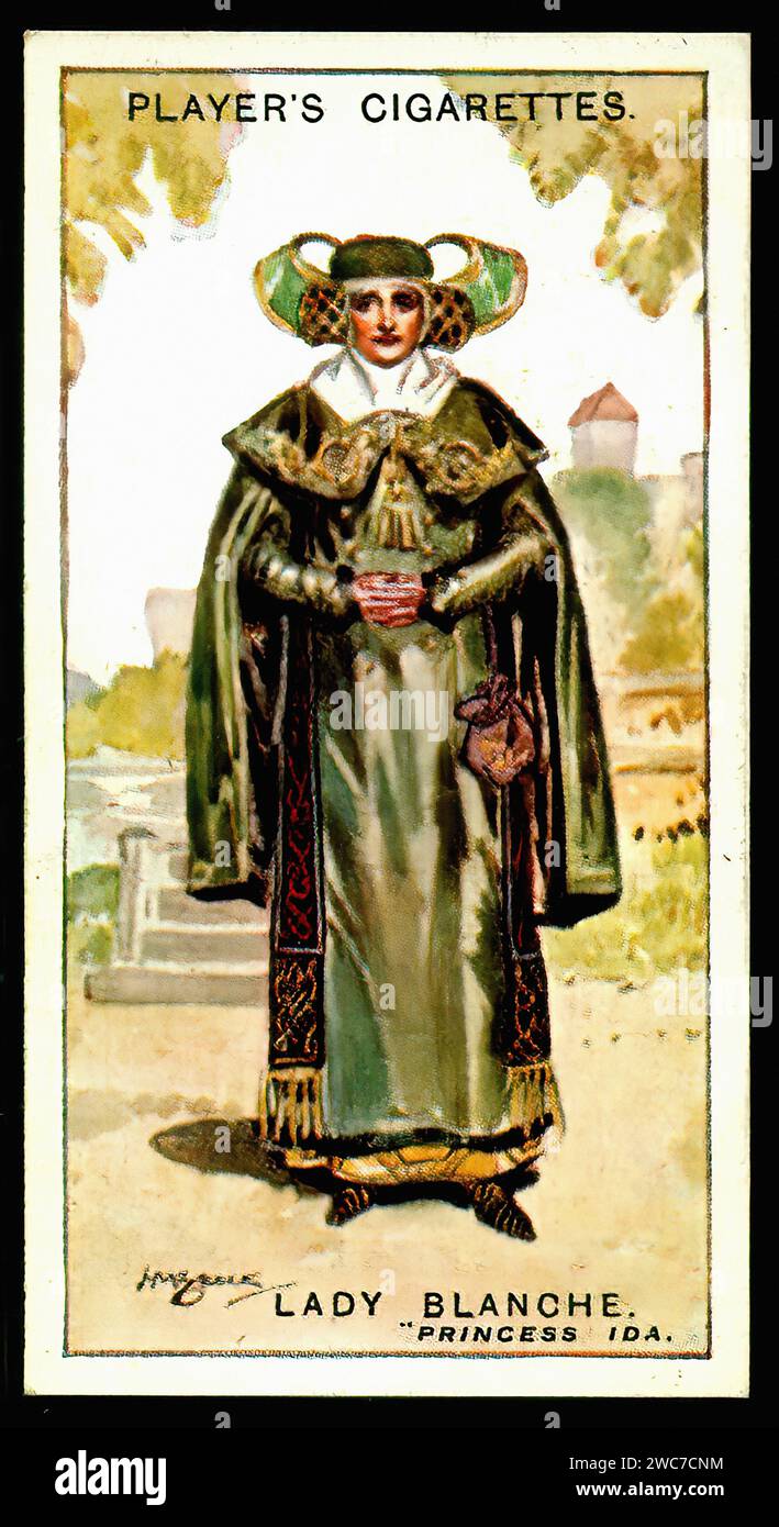 Lady Blanche, Principessa Ida - illustrazione di carte di sigaretta d'epoca Foto Stock