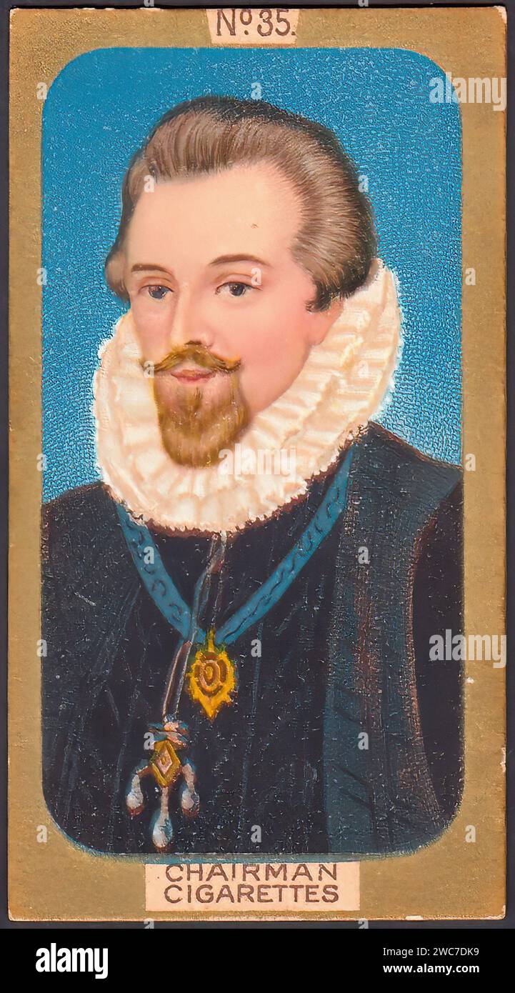 Earl of Salisbury - illustrazione di carte di sigaretta d'epoca Foto Stock