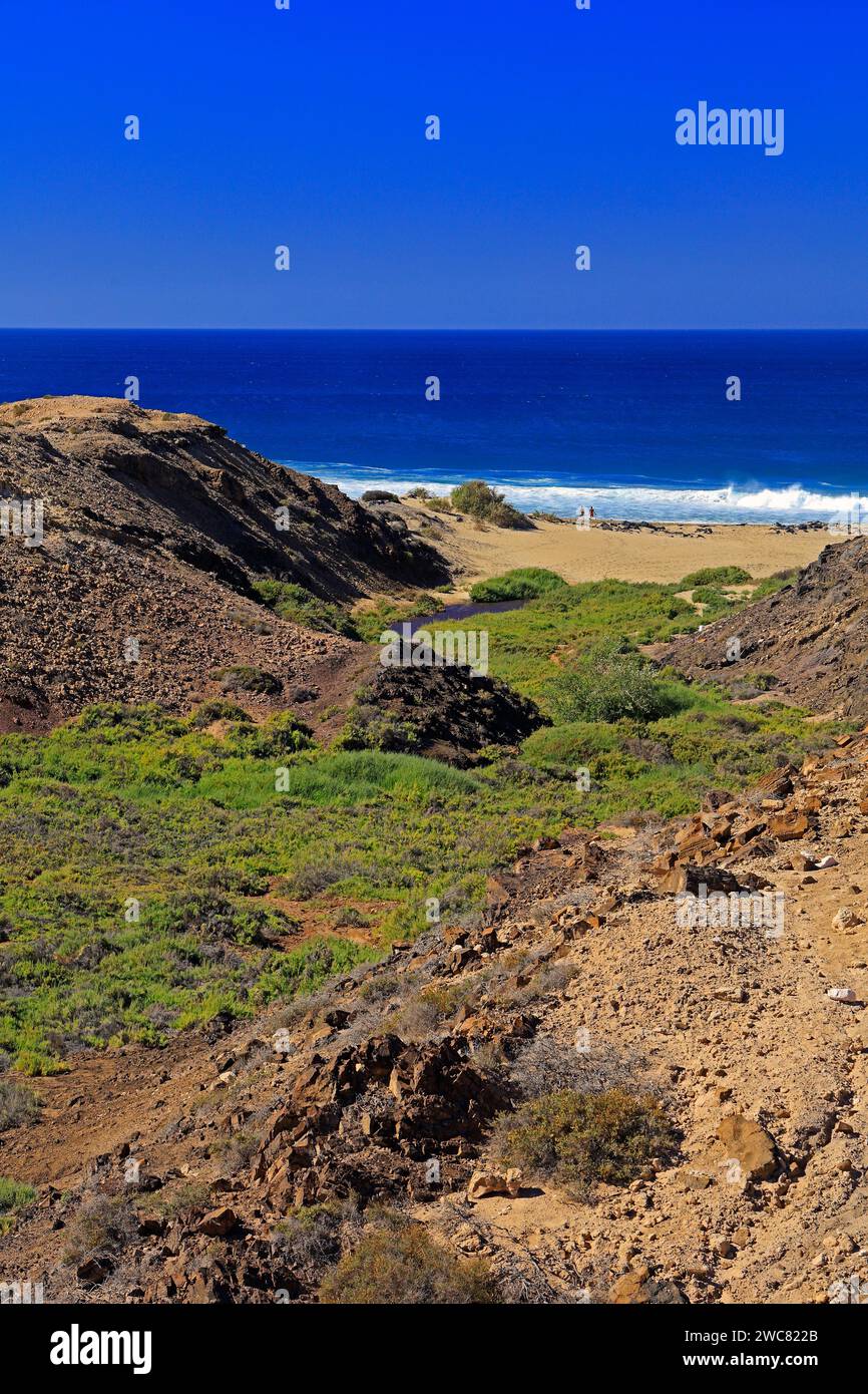 Piedra Playa, El Cotillo, Fuerteventura, novembre 2023. cil. Foto Stock