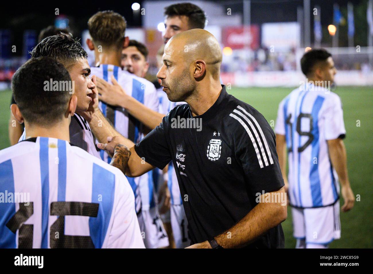 Javier Mascherano, allenatore della Nazionale Argentina U-20, campione del torneo internazionale COTIF nel luglio 2022, Alcudia, Valencia, Spagna Foto Stock