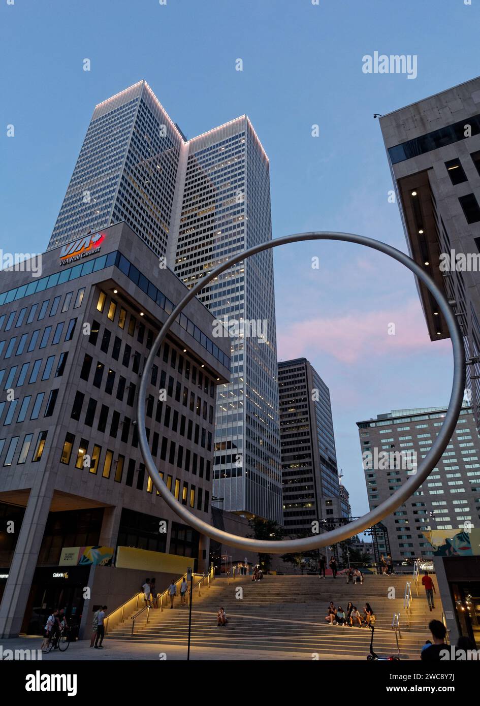 The Ring a Place Ville Marie nel centro di Montreal, Quebec, Canada Foto Stock