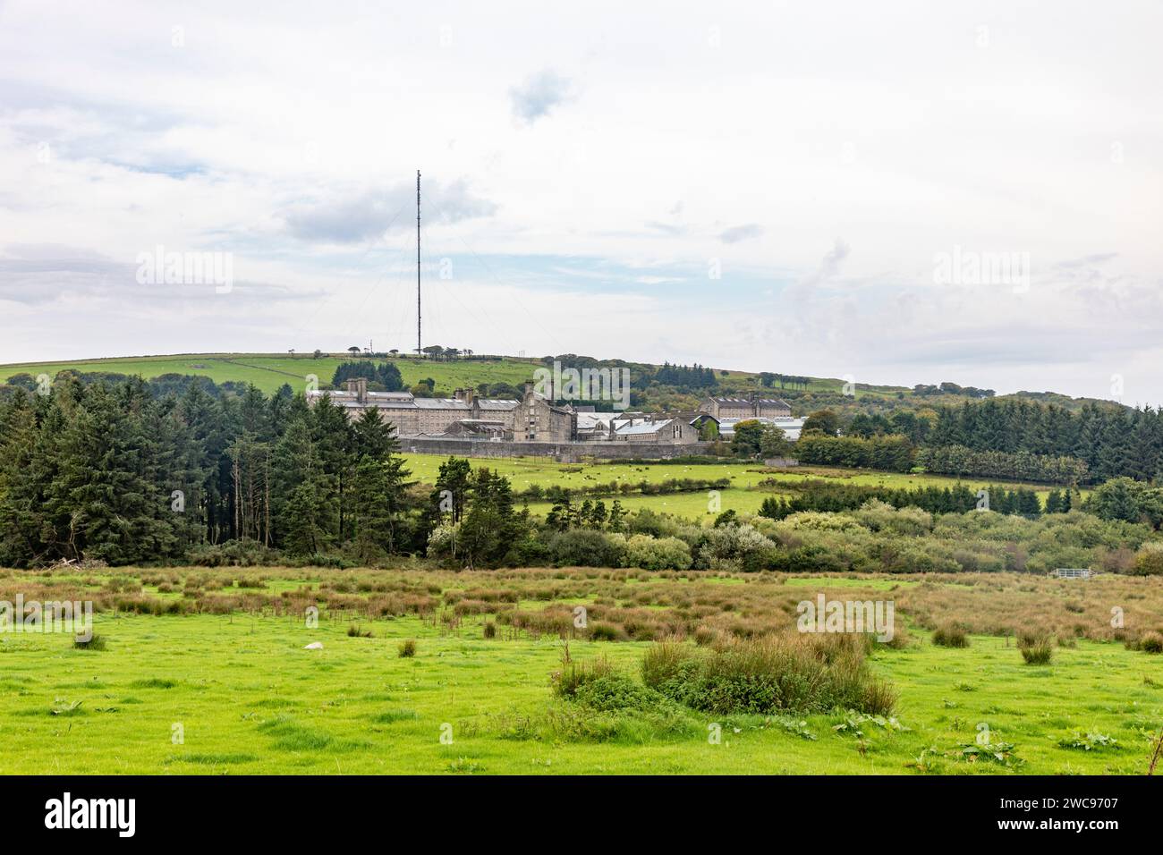 HM Dartmoor Prison a Princetown, Devon, un edificio di grado 2 del XIX secolo e prigione di categoria c, Inghilterra, Regno Unito, 2023 Foto Stock