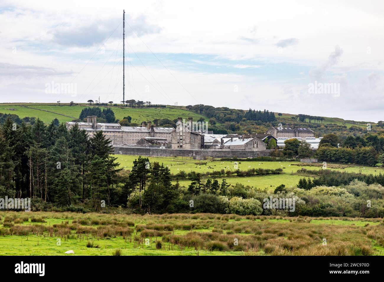 HM Dartmoor Prison a Princetown, Devon, un edificio di grado 2 del XIX secolo e prigione di categoria c, Inghilterra, Regno Unito, 2023 Foto Stock