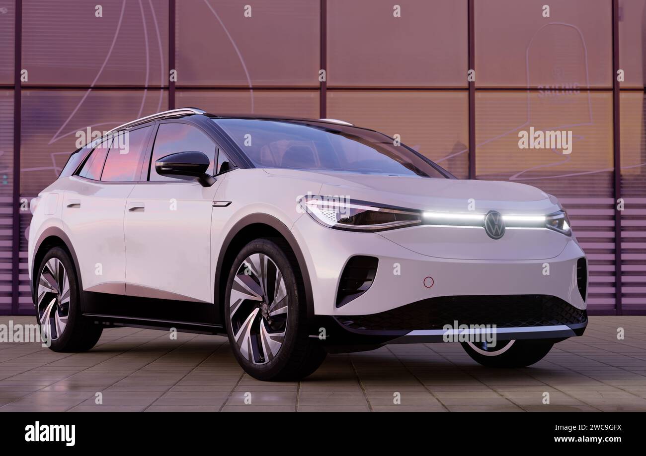 Volkswagen ID.4 - un SUV elettrico a lungo raggio Foto Stock