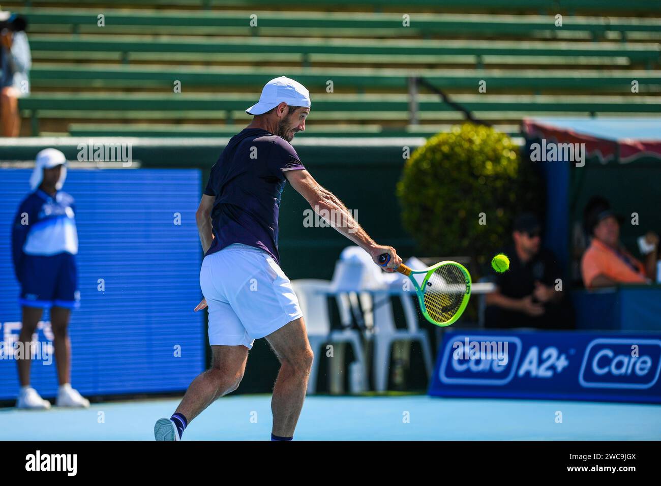 Gasquet Richard gioca contro il Polmans Marc dell'Australia durante la partita di chiusura del Care Wellness Kooyong Classic Tennis Tournament al Kooyong Lawn Tennis Club. Punteggio finale; Polmans Marc 0:2 Gasquet Richard. (Foto di Alexander Bogatyrev / SOPA Images/Sipa USA) Foto Stock