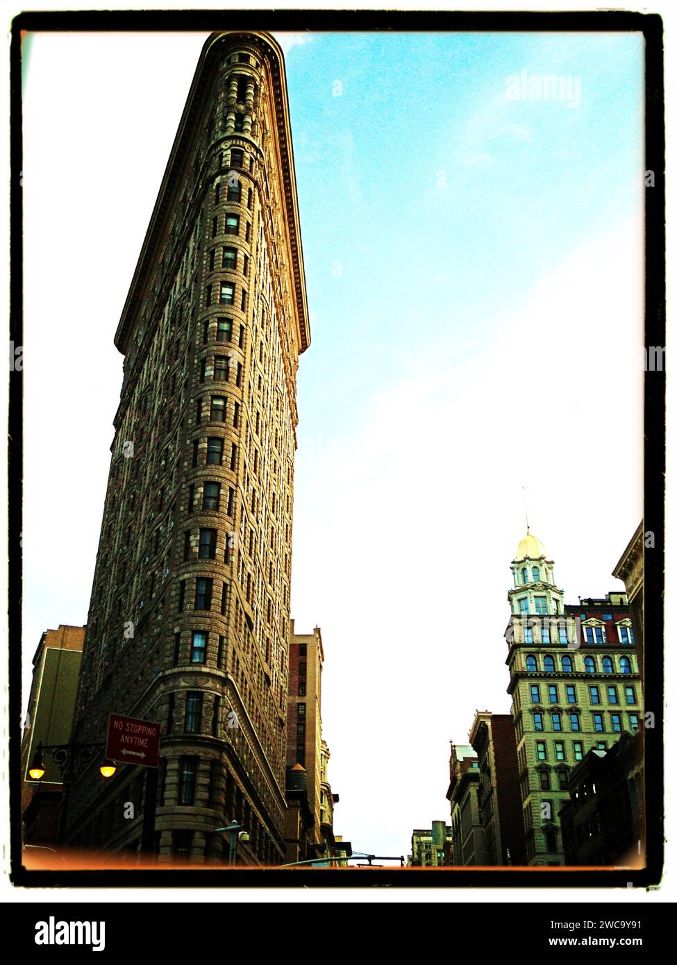 Flatiron Building a New York in una giornata di sole Foto Stock