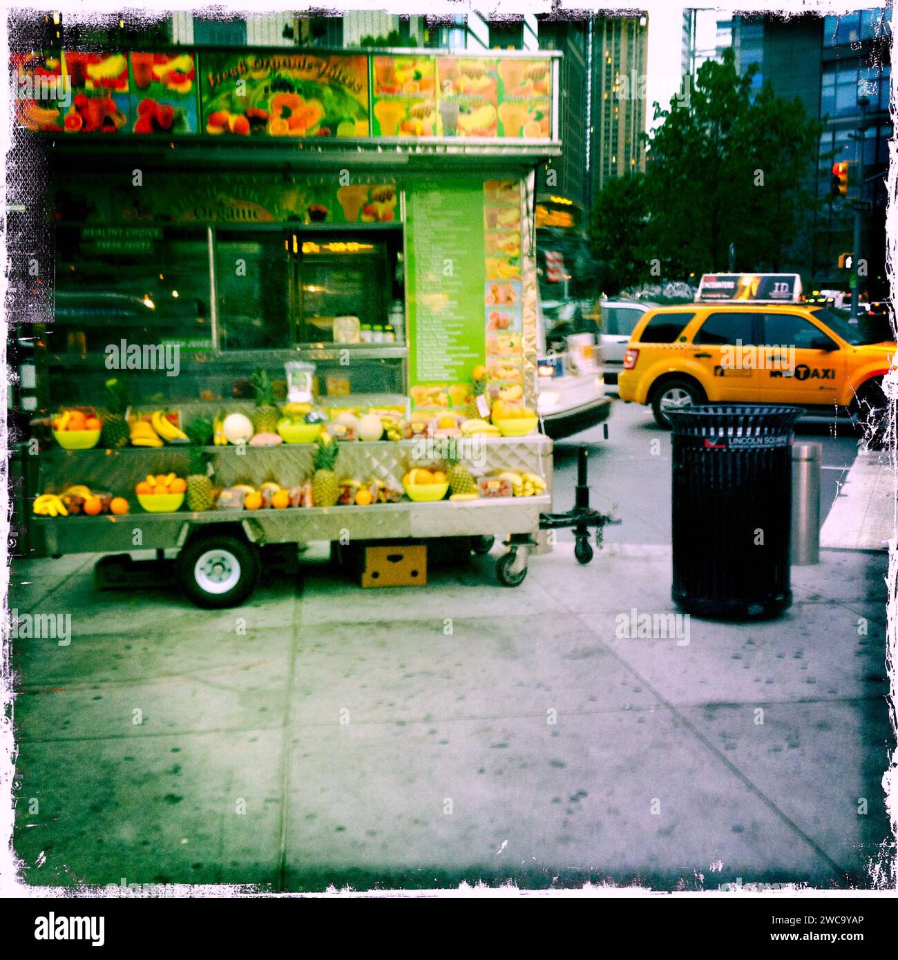 Smoothie Truck su un incrocio affollato Foto Stock