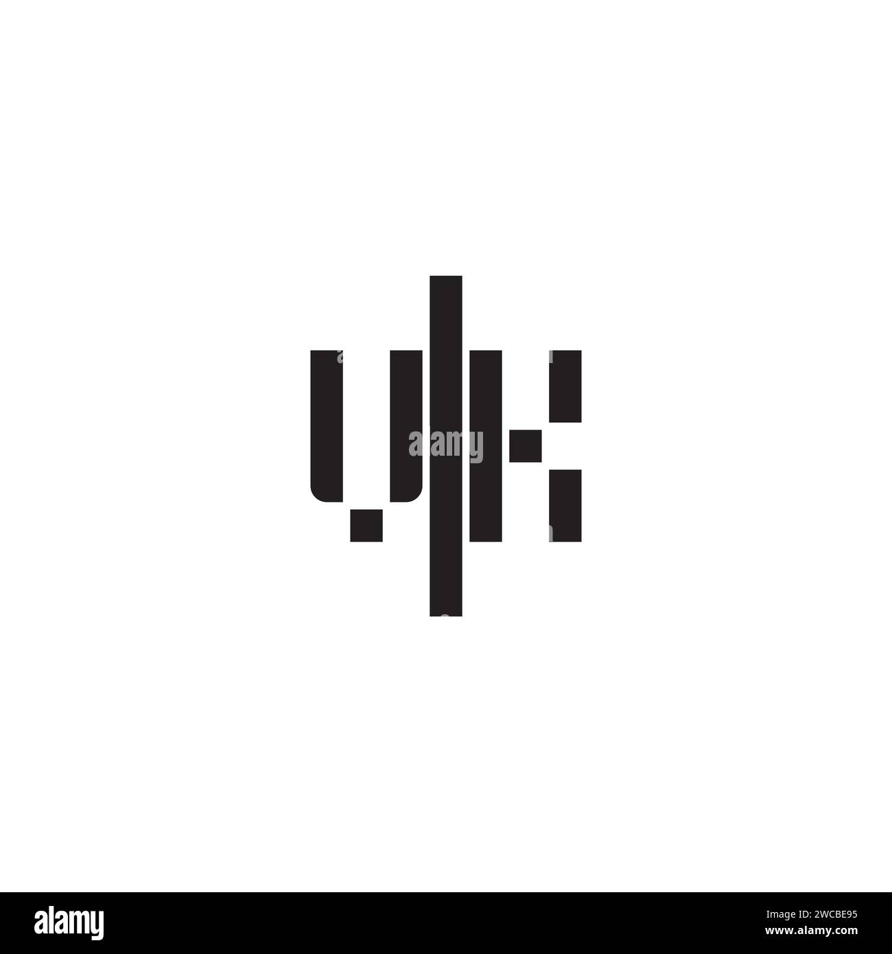 Il concetto VK geometrico audace in un design professionale di alta qualità che consente di stampare bene su qualsiasi supporto di stampa Illustrazione Vettoriale