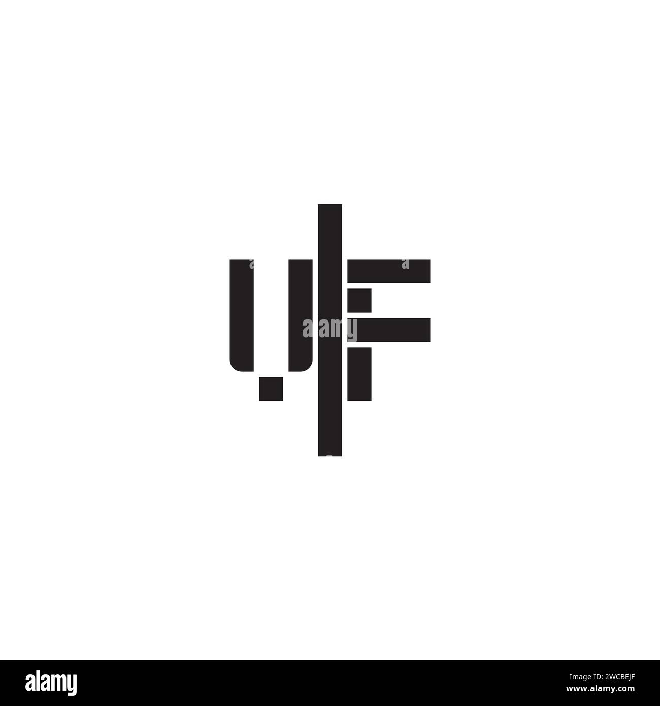 Il concetto VF geometrico audace in un design professionale di alta qualità che consente di stampare bene su qualsiasi supporto di stampa Illustrazione Vettoriale