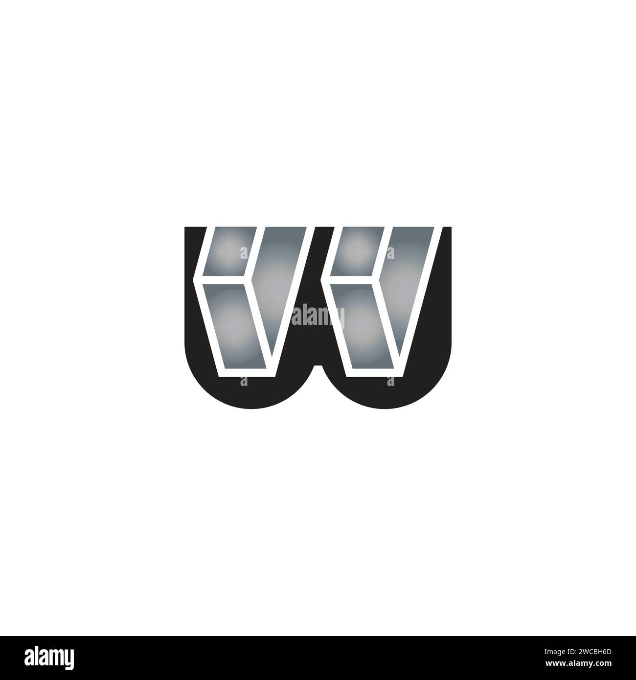 lettera w simbolo di saldatura in metallo logo vettore Illustrazione Vettoriale