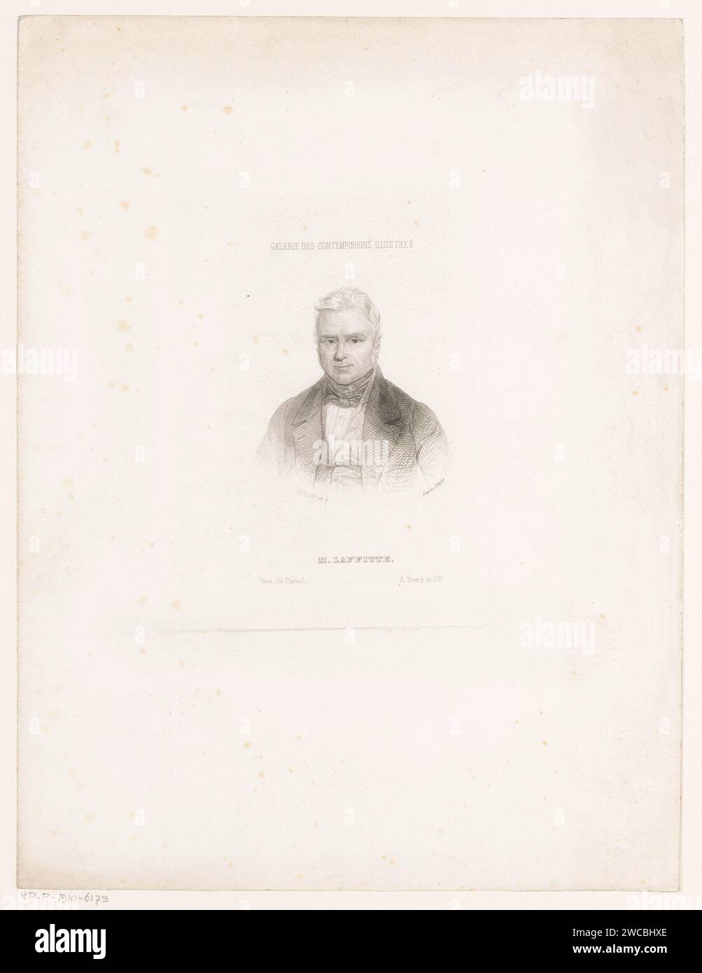 Portret van Jacques Laffitte, Adolphe Torlet, After Ary Scheffer, c. 1845 tipografo: Franceprinter: Parispublisher: Paris paper etching Historical people. banchiere. politico, ad esempio leader del partito Foto Stock