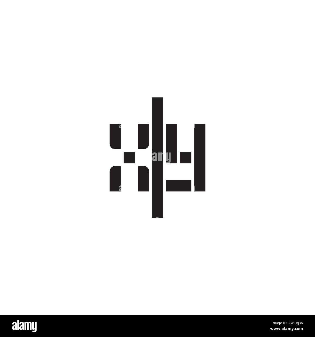 Design XY geometrico audace in un design professionale di alta qualità che consente di stampare bene su qualsiasi supporto di stampa Illustrazione Vettoriale