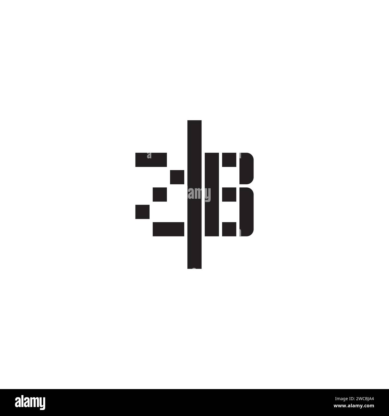 Design ZB geometrico audace in un design professionale di alta qualità che consente di stampare bene su qualsiasi supporto di stampa Illustrazione Vettoriale