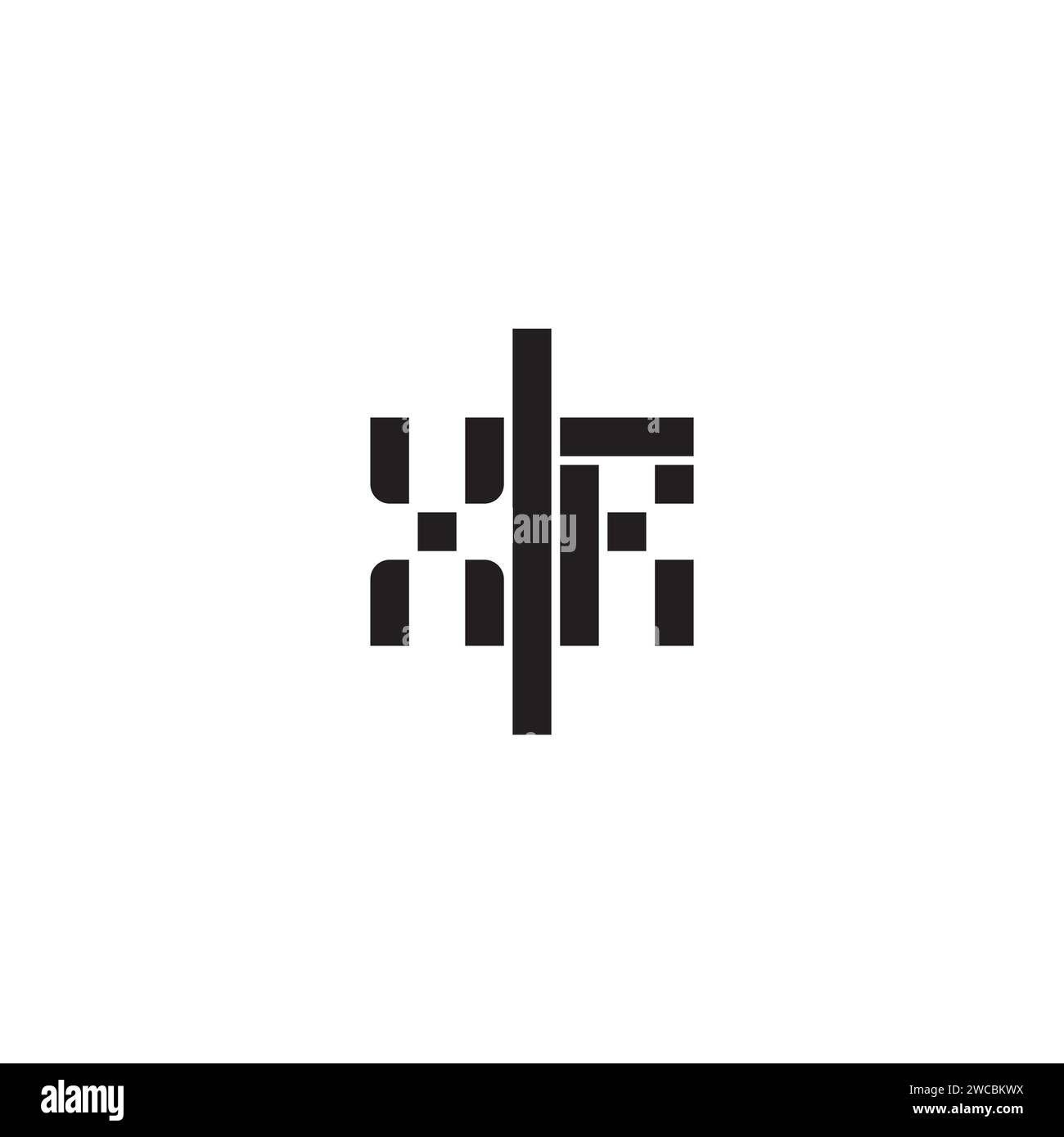 XR design geometrico audace in un design professionale di alta qualità che consente di stampare bene su qualsiasi supporto di stampa Illustrazione Vettoriale