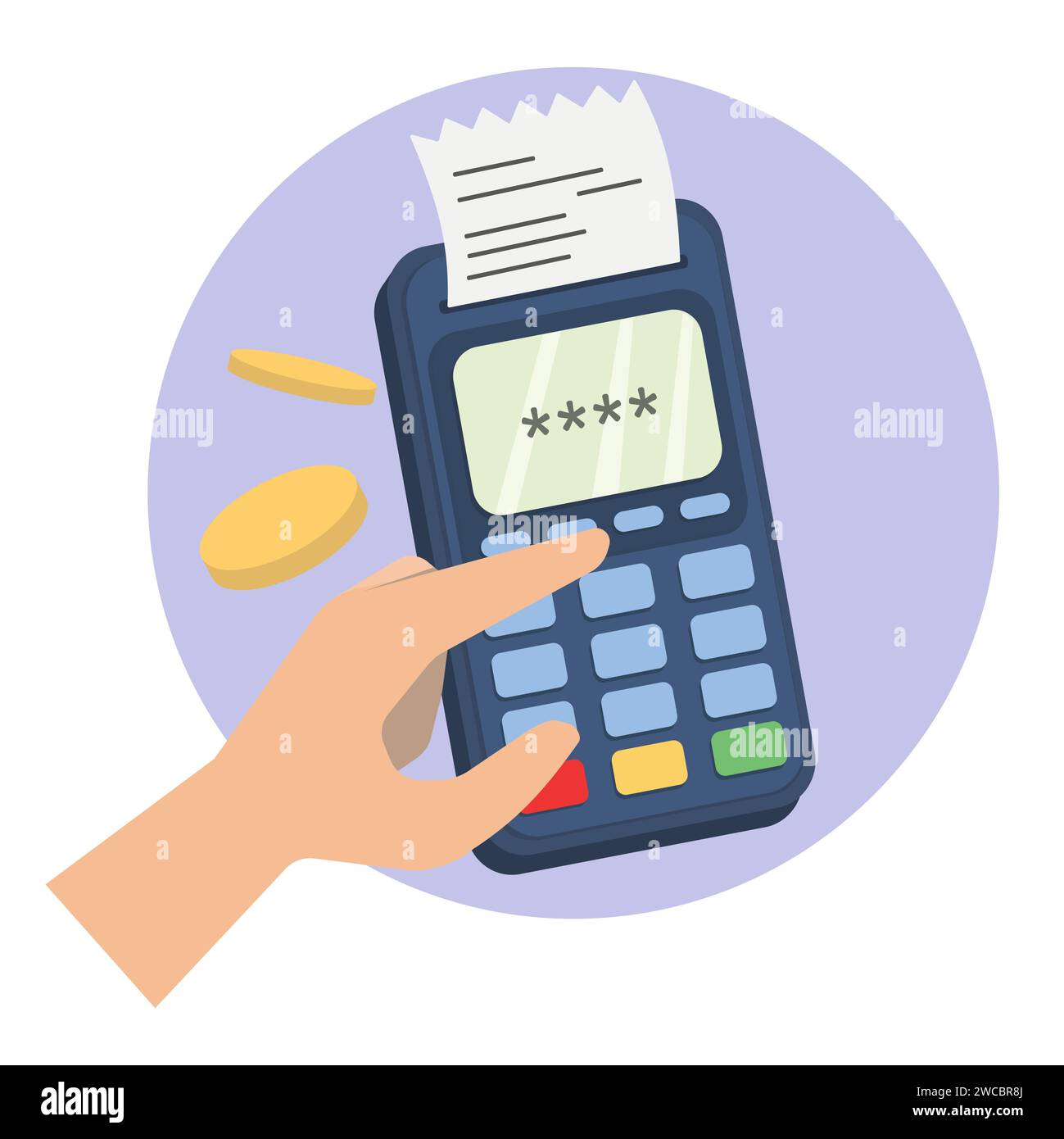 Macchina POS di pagamento con carte di debo 661890 Arte vettoriale a