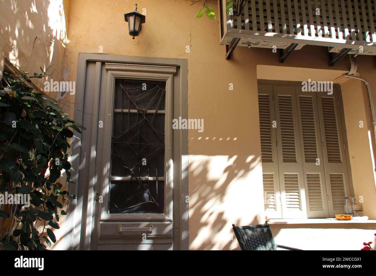 vecchia casa a rethymno a creta, in grecia Foto Stock