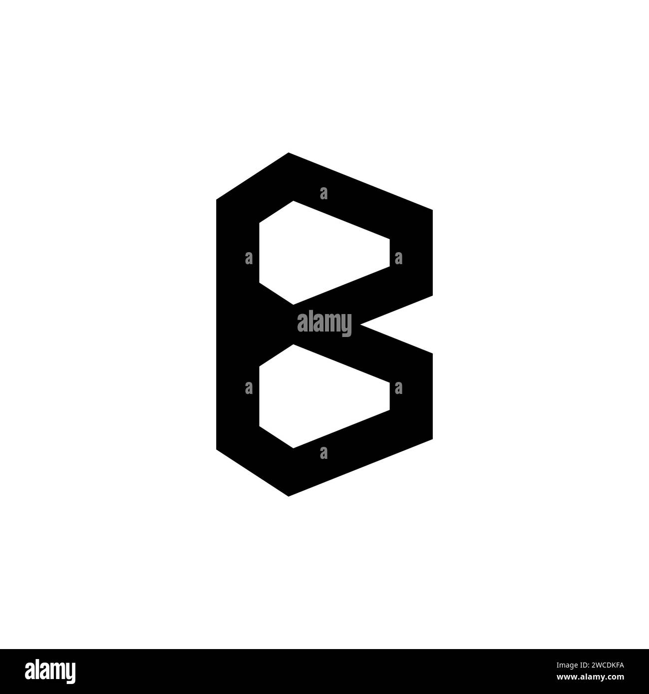 Logo di design Premium con iniziale, lettera, alfabeto B per il marchio aziendale e altro ancora Illustrazione Vettoriale