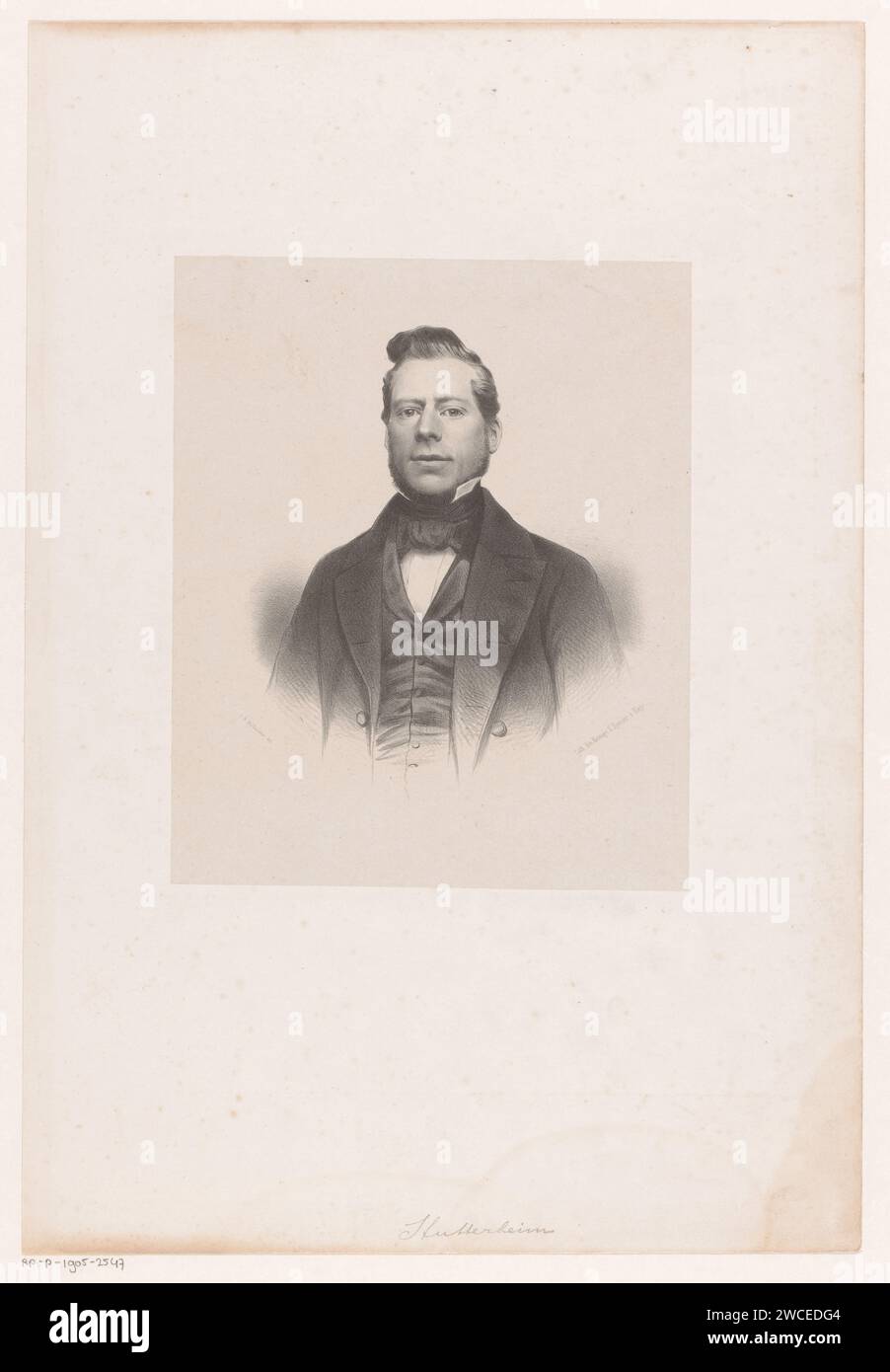 Ritratto van Predicant Strutterheim, Johan Hendrik Hoffmeister, 1851 - c. 1883 stampatore: Netherlandsprinter: The Hague paper. persone storiche (+ (ritratto completo) del busto) Foto Stock