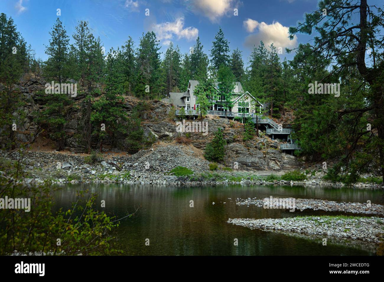 Spokane River, Spokane County, Washington Foto Stock