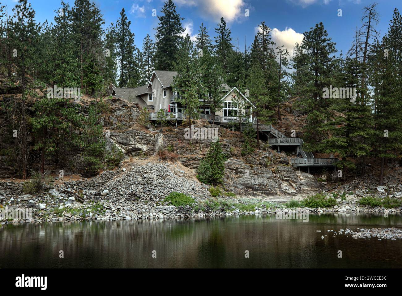 Spokane River, Spokane County, Washington Foto Stock