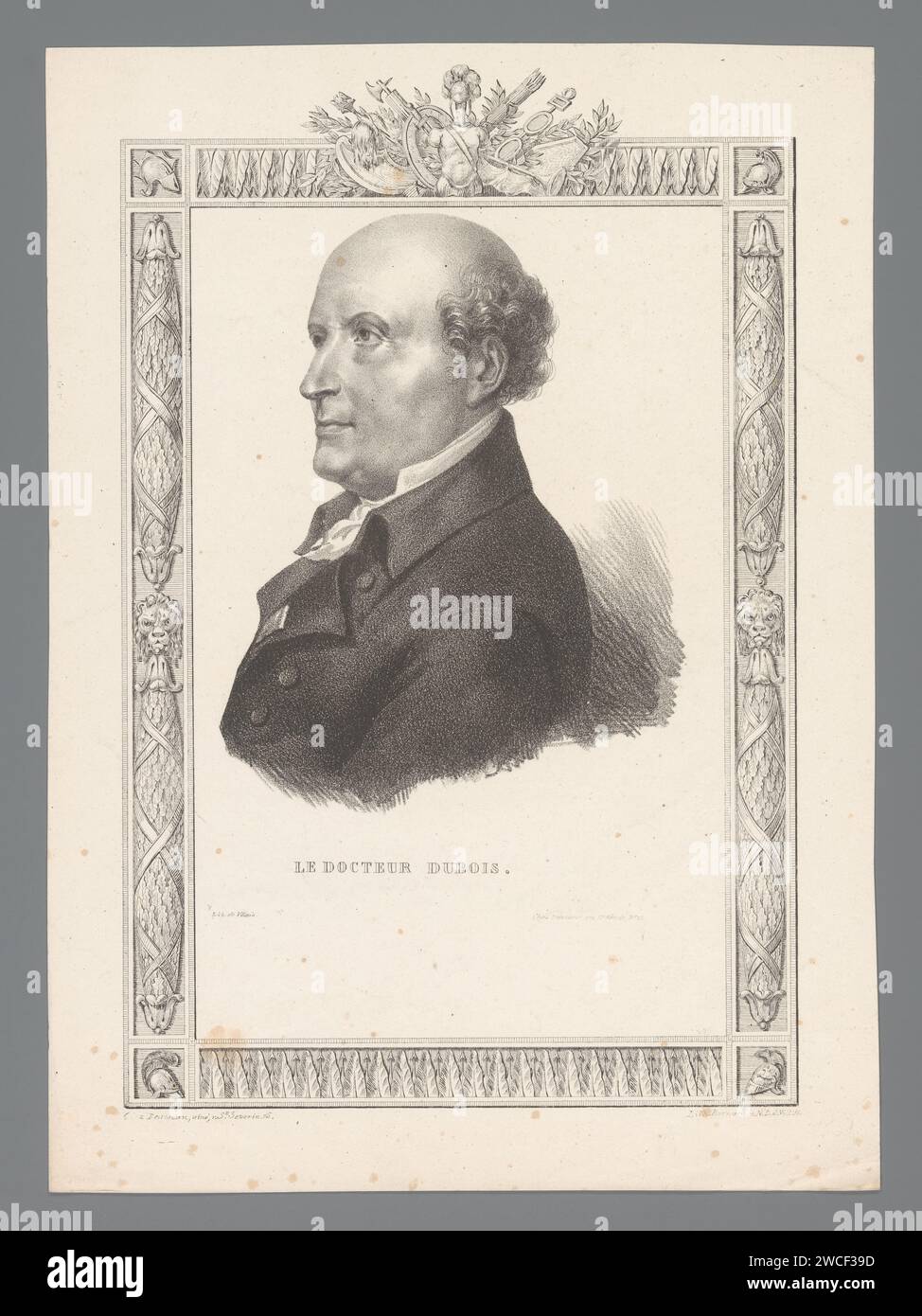 Portret van Paul Antoine Dubois, Anonimo, francese Jean Villain, 1826 - 1829 stampa Paris paper Historical Persons Foto Stock