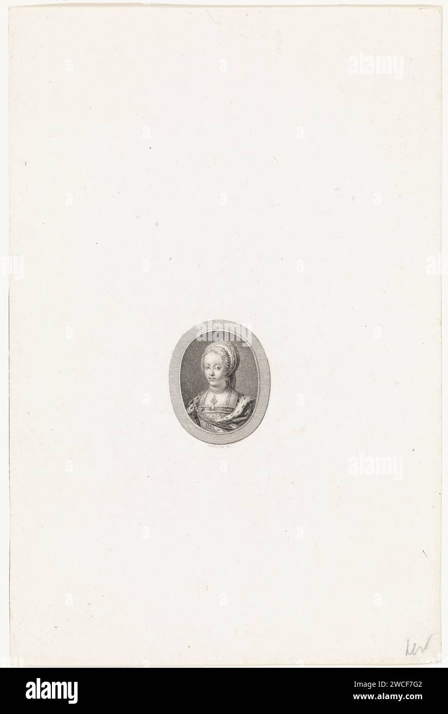 Ritratto di Lady Jane Gray, Reinier Vinkeles (i), incisione/incisione su carta Amsterdam stampata nel 1791 Foto Stock