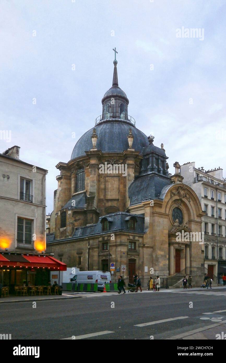 Parigi, Francia - 5 marzo 2018: Il Tempio del Marais, a volte conosciuto come il Tempio di Sainte-Marie, o storicamente, come la Chiesa di Sainte Marie de la Foto Stock