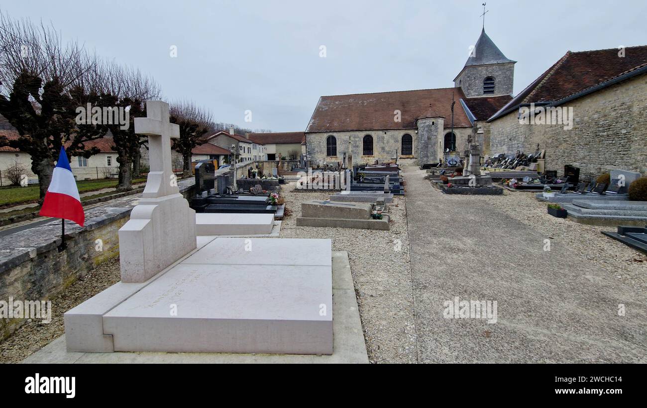 Tomba del generale de Gaulle, Colombey les deux églises, Haute-Marne, région Grand Est, Francia Foto Stock