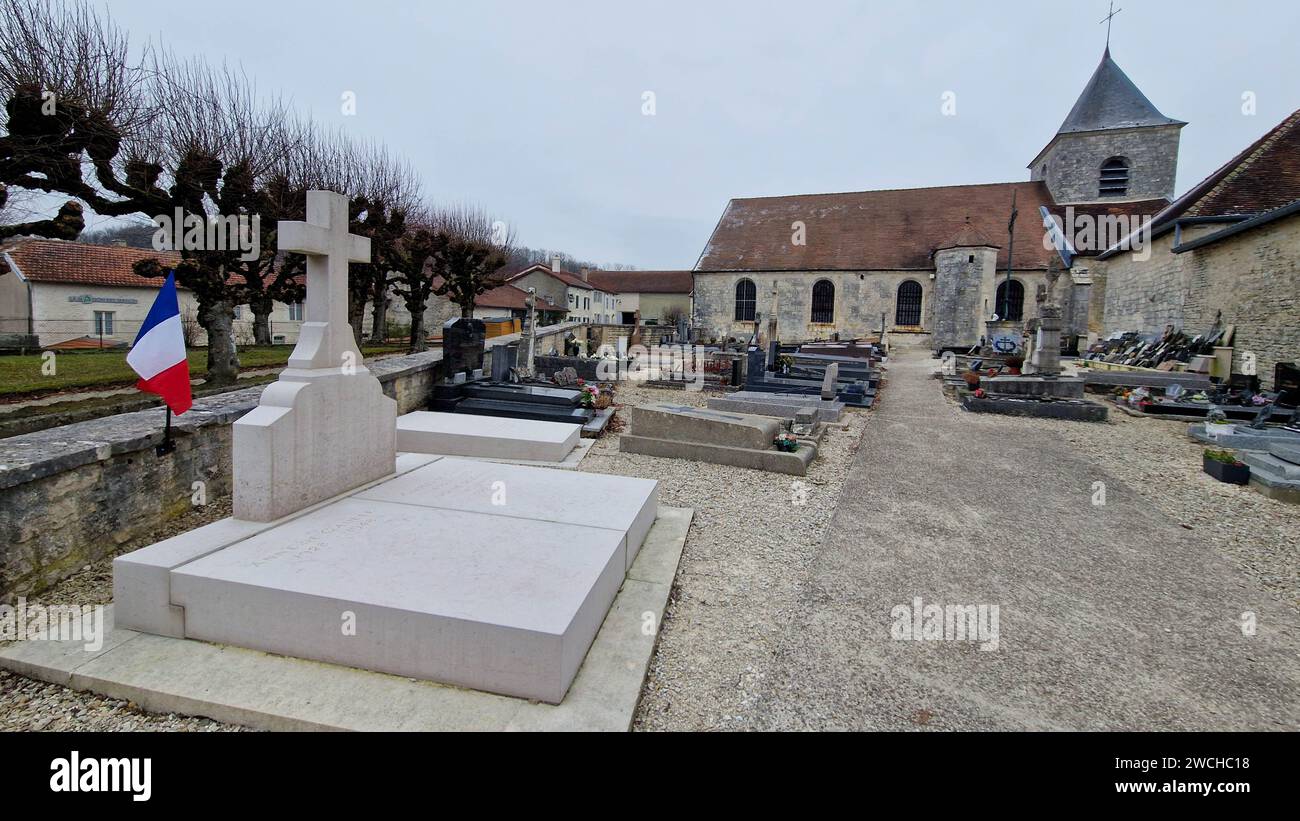 Tomba del generale de Gaulle, Colombey les deux églises, Haute-Marne, région Grand Est, Francia Foto Stock